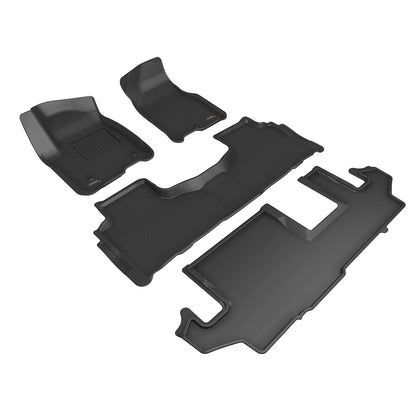 3D MAXpider Compatible with CHEVROLET SUBURBAN 8-SEAT 2021-2025 KAGU BLACK R1 R2 R3