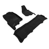 3D MAXpider Compatible with FORD F-250 350 450 CREW CAB 2012-2016 WITH BUCKET R1 NO FLOOR SHIFT WITH RAISED DEAD PEDAL ELEGANT BLACK R1 R2