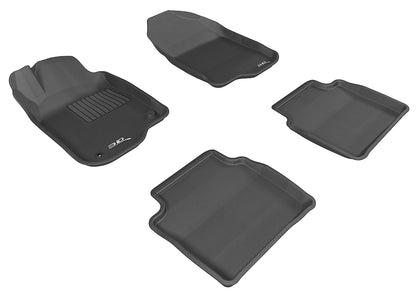 3D MAXpider Compatible with CHEVROLET MALIBU 2008-2012 KAGU BLACK R1 R2 (2 EYELETS)
