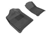 3D MAXpider Compatible with CHEVROLET SILVERADO 1500 REGULAR CAB GMC SIERRA 1500 REGULAR CAB 2007-2013 KAGU BLACK R1 BUCKET SEATS (2 PCS)