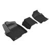 3D MAXpider Compatible with CHEVROLET SILVERADO CREW CAB 2019-2026 GMC SIERRA CREW CAB 2019-2026 (VINYL FLOOR, BENCH SEAT) KAGU BLACK R1