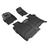 3D MAXpider Compatible with CHEVROLET SILVERADO 1500 CREW CAB 2019-2026 2500HD 3500HD 2020-2026 BUCKET SEATS, KAGU BLACK R1 R2 (VINYL FLOOR, NO CARPETED STORAGE)