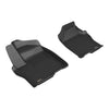 3D MAXpider Compatible with CHEVROLET SILVERADO CREW CAB 2019-2026 GMC SIERRA CREW CAB 2019-2026 (VINYL FLOOR, BUCKET SEAT) KAGU BLACK R1