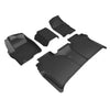 3D MAXpider Compatible with CHEVROLET SILVERADO 1500 CREW CAB 2019-2026 2500HD 3500HD 2020-2026 BENCH SEAT, KAGU BLACK R1 R2 (VINYL FLOOR, WCARPETED STORAGE)