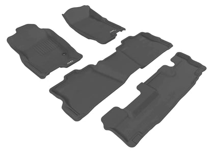 3D MAXpider Compatible with FORD EXPLORER WITH BENCH 2ND ROW 2006-2010 KAGU BLACK R1 R2 R3