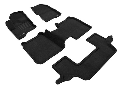 3D MAXpider Compatible with FORD FLEX 2009-2019 WITH 2ND ROW CENTER CONSOLE ELEGANT BLACK R1 R2 R3 (2 EYELETS)