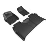 3D MAXpider Compatible with GMC SIERRA 1500 CREW CAB 2019-2026 2500HD 3500HD 2020-2026 BUCKET SEATS, KAGU BLACK R1 R2 (VINYL FLOOR, WCARPETED STORAGE)