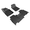 3D MAXpider Compatible with GMC SIERRA EV CREW CAB 2024-2026 KAGU BLACK R1 R2 (CARPETED FLOOR, MULTIPRO MIDGATE)