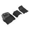 3D MAXpider Compatible with GMC SIERRA 2500 3500 DOUBLE CAB 2019-2026 BENCH SEAT, VINYL FLOOR KAGU BLACK R1