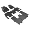 3D MAXpider Compatible with JEEP WAGONEER 8-SEAT 2022-2025 KAGU BLACK R1 R2 R3