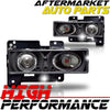 Headlights Lamps For Chevy GMC C10 CK Halo Projector Clear Lens Black Housing