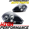 Headlights For 00-05 Mitsubishi Eclipse Halo Projector Black Housing Clear Lens