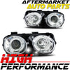 For 98-01 Acura Integra Halo Chrome Housing Clear Projector Lens Head Light Lamp