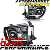 Headlights Lamps For 14-19 Toyota Tundra Halo Projector Black Housing Clear Lens