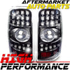 LED Taillights For 00-06 Chevy Suburban Tahoe GMC Yukon Black Housing Clear Lens