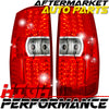 LED Taillights Lamps For 2007-2014 Chevy Suburban Tahoe Chrome Housing Red Lens