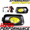 Fits 2003-2005 Acura TSX Yellow Lens Chrome Housing Bumper Fog Lights Lamps Kit