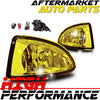 Fog Lights Lamps Set For 2004-2005 Honda Civic Chrome Housing Yellow Lens DOT