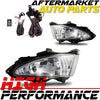 Fog Lights Lamps For 07-10 Elantra Chrome Housing Clear Lens + Bulbs Wiring Kit