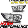 Fog Lights Lamps For 2001-2002 Toyota Corolla Chrome Housing Clear Lens H3 Bulbs