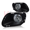 Fog Lights Lamps For 14-16 Jeep Cherokee Chrome Housing Clear Lens Wiring Kit
