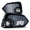 LED Fog Lights Lamps For 17-19 Honda Civic Chrome Housing Clear Lens Wiring Kit