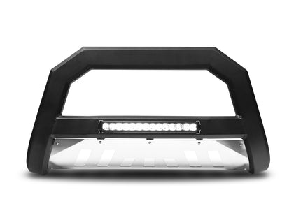 For 1997-2004 Dodge Dakota AR Bull Bar w/LED - Matte Black w/ Aluminum Skid Plate