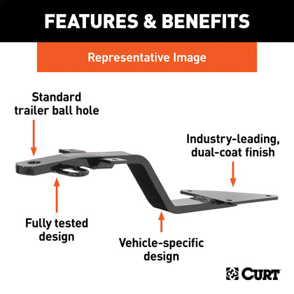 CURT 11512 Class I 1.25 in. Receiver Hitch Fits 77-83 320i 323i