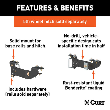 CURT 16400 Fifth Wheel Custom Bracket Kit