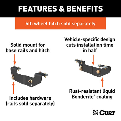 CURT 16418 Fifth Wheel Custom Bracket Kit