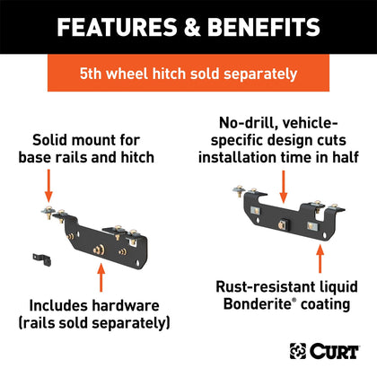 CURT 16424 Fifth Wheel Custom Bracket Kit