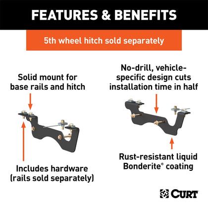 CURT 16428 Fifth Wheel Custom Bracket Kit