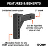 CURT 17100 Adjustable Weight Distribution Shanks