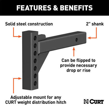 CURT 17102 Adjustable Weight Distribution Shanks