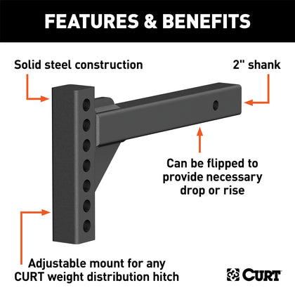 CURT 17103 Adjustable Weight Distribution Shanks