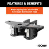 CURT 17109 Weight Distribution Hitch Round Bar Retainer Package