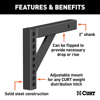 CURT 17121 Adjustable Weight Distribution Shanks