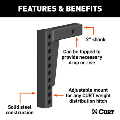 CURT 17123 Adjustable Weight Distribution Shanks