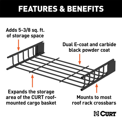 CURT 18117 Roof Mounted Cargo Rack Extension