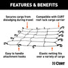 CURT 18200 Roof Mounted Cargo Rack Net