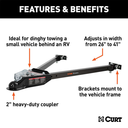 CURT 19745 Adjustable Tow Bar
