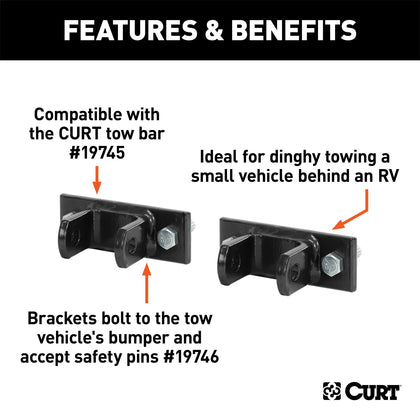 CURT 19748 Adjustable Tow Bar Brackets