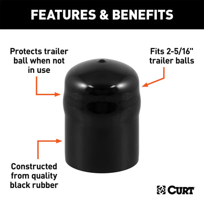 CURT 21810 Hitch Receiver Ball Cover