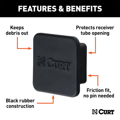 CURT 22277 Hitch Receiver Tube Cover
