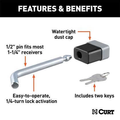 CURT 23020 Trailer Hitch Lock
