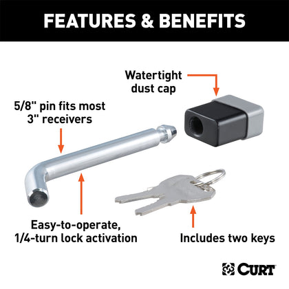 CURT 23021 Trailer Hitch Lock