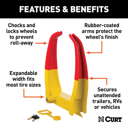 CURT 23175 Locking Wheel Chock