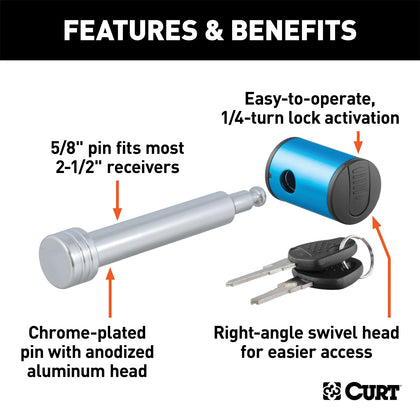 CURT 23504 Right Angle Hitch Lock