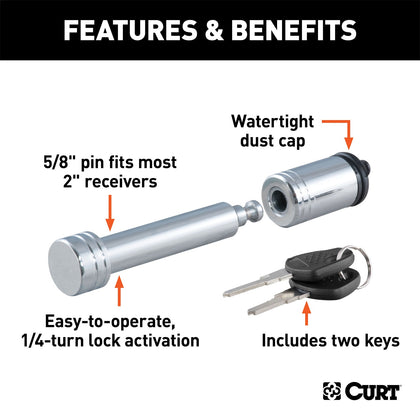 CURT 23515 Dogbone Hitch Pin Lock