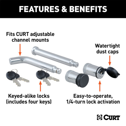 CURT 23556 Hitch And Coupler Locks